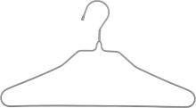 5Five Set van metalen hangers   Grijs, 39 x 22 cm, 10 stuks