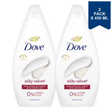Dove douchegel Silky Velvet 450 ml (2 pack)