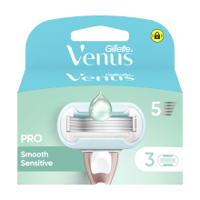 Gillette Venus Deluxe Smooth Sensitive Navulmesjes   3 stuks
