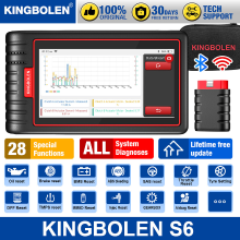 KINGBOLEN S6 OBD2 scanner, bluetooth volledige systeem codelezer, autodiagnosetool, ondersteunt 28+ automodellen VIN automatische herkenning, SAS/BMS/TPMS scantool