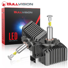 Bullvision D4S/R LED lampen 120 W 25000 lm 6000 K koel wit 12 V LED lamp, LED lampen Canbus foutloos, autoverlichting, 2 pack