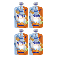 Nestle Nestlé Little Rockets smoothie appel, wortel & pompoen 2+ 150 g*4