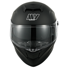 [€20 Korting met coupon] MY beschermende motorhelm met geïntegreerd zonnevizier, ECE 22.06 Gecertificeerd, motorhelm voor straatgebruik voor volwassenen (936 serie) – Mat zwart – Maat:S