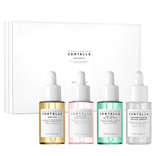 SKIN1004 Madagascar Centella Ampul Kit, 4 stuks x 1,10 fl. Oz, 30 ml, Reisformaat Gezichtsserum Collectie, Koreaanse Huidverzorgingsset met Centella Ampul en Hydraterend Serum voor Kalmerende Verzorging, Koreaanse Huidverzorging