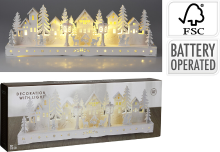 Koopmans Koopman Houten Huis met LED 45cm