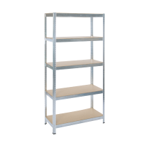 STARCKO zwaar belastbaar metalen opbergrek   180 x 90 x 40 cm   5 MDF planken   draagvermogen 175 kg per plank