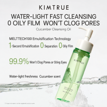 KIMTRUE Klarifiërende en zuiverende make up remover olie 150 ml Groene komkommer make up remover olie [009]