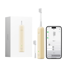 Laifen Wave Special editie elektrische tandenborstel, oscillerende en vibrerende sonische tandenborstel voor volwassenen met app en 2 opzetborstels (geel)