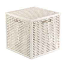 Curver Kaya opbergmand in kubusvorm   19 l   28 x 28 x 28 cm   Wit   premium opbergoplossing, duurzaam kunststof, modern huisorganiseren