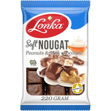 Lonka Zachte Nougat Melk Pinda   220 g
