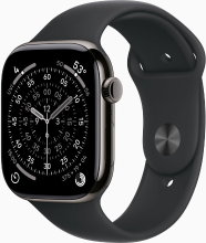 Apple Watch Series 11 GPS + Cellular 42 mm, leisteen titanium