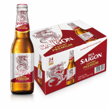 Saigon Beer Saigon Export Premium Bier 330 ml – Vietnamese Lager Bier, 4,8 % ABV, 11,5 ° Plato (24 Flessen)