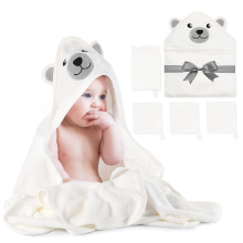 Momcozy cadeauset van bamboebadhanddoeken (beertjesprint, 5 stuks)