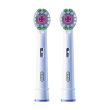 Oral B Oral B 3D White Borstelkop   2 Pack   Medium   Wit