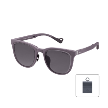 Beneunder Boston Frame Original Color Foldable Sunglasses FD01h   Matzwartgrijs frame + paarsgrijze lenzen   F (One Size)