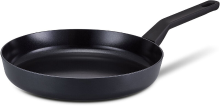 Brabantia Onyx koekenpan, Ø 24 cm – 100% PFAS vrij – Inductiegeschikt – 100% gerecycled lichtgewicht aluminium – Hittebestendige ergonomische handgreep – Keramische coating – Dubbele antiaanbaklaag – Zwart
