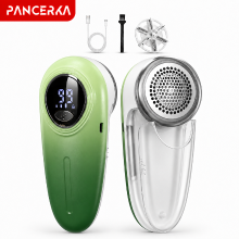 PANCERKA draagbare pluizenverwijderaar met 500 mAh batterij, 6 bladig, 7500 RPM hogesnelheidsmotor, matte ABS sprayafwerking, ontpluizer voor truien en kleding