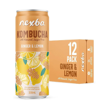 Nexba gember citroen kombucha   12 x 330 ml