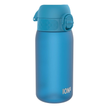 ION8 Waterfles voor kinderen, 350 ml/12 oz, lekvrij, eenvoudig te openen, veilige vergrendeling, vaatwasserbestendig, BPA vrij, draaggreep, hygiënische flip dop, eenvoudig te reinigen, geurloos, CO2 neutraal, blauw