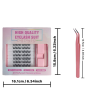 MeoMagic accessoires voor wimperextensions, 10 rijen, 20 4 (Pincet inbegrepen)