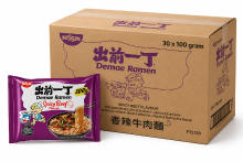 Nissin Instant Demae Ramen Noodle Pittig Rund, 30 x 100 g