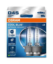 OSRAM XENARC® COOL BLUE® INTENSE D4S, +150% meer licht, tot 6.200K, xenon koplamp, LED look, 2 lampen