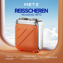 Metz Traveler Scheerapparaat voor mannen, mini & draagbaar, volledig waterdicht, perfect Qixi Valentijnsdagcadeau voor vriend, echtgenoot en vader