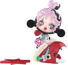 POP MART SKULLPANDA The Stocking Surprise figuur, 10 cm hoog, speelgoed voor moderne woondecoratie, verzamelset voor bureauaccessoires – 1 stuk