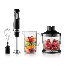 Ochama Staafmixer 600 W, 4 in 1 met Garde, Vleesmolen, 2 Snelheden, Klopt Eiwit en Slagroom, Babyvoeding, Soep, Purees, Afneembaar en Eenvoudig te Reinigen, 500 ml Hakbeker + 800 ml Maatbeker