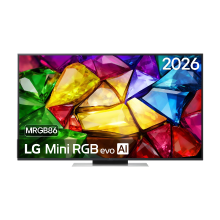 LG 55MRGB86B9A 55 inch Mini RGB evo AI 4K Smart TV, α8 Gen3 AI Processor, 120 Hz, 144 Hz Gaming, Dolby Vision, Dolby Atmos, webOS 26, AMD FreeSync, HDMI 2.1