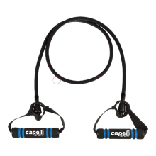 Capelli Sport zwaar weerstandsband   latex 120 cm, weerstandsbanden met handgrepen, enkele weerstandsbanden, oefenbanden met handgrepen, voor weerstandstraining, fysiotherapie, thuisworkouts, fitness, pilates