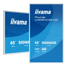 Iiyama LH6581UHSG 1AG digitaal signage flatscreen 163,8 cm Wi Fi 500 cd/m² 4K Ultra HD wit ingebouwde processor Android 24/7