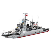 WANGE Type 052D Geleide wapenjager Bouwstenenset 376 delig voor Hobbybouwers