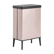 Curver Verto High   Afvalemmer 54 L   Rosé   44 x 27 x 69 cm   Premium opbergoplossing, duurzaam kunststof, moderne woonorganisatie