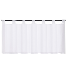 Joyswahl Unifarbener Halbvorhang, Einzelteil, H×B 45×90cm, Weiß