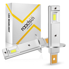 Roadsun H1 led mistlamp, 500% hoge helderheid, 6500 K wit licht, sterk penetratievermogen, levensduur van meer dan 50000 uur, verbeterd 1:1 miniformaat, plug and play in 3 minuten