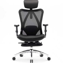 SIHOO M18JT Ergonomische Bureaustoel met Voetensteun, Ademend Mesh, Hoge Rugleuning, Verstelbare Hoofdsteun en Lendensteun