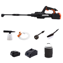 Yard Force 20V Accu Hogedrukreiniger, 665 PSI Draagbare Pressure Washer met 5 in 1 Sproeikop en Schuimfles, Zelfaanzuigende Power Cleaner voor Auto, Tuin, Terras en Huis