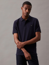 Calvin Klein rekbare piqué slim fit poloshirt Night sky voor heren, maat S
