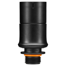 Fiskars adapterset voor precisieberegening, voor het aansluiten van spuitpistolen (koppen) op grondspikebases, Comfort, zwart/oranje, 1070579