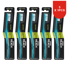 Reach Tandenborstel Control Medium   1 stuk (5 pack)