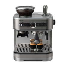 Philips Barista Brew, PSA3218/01   Semi automatische espressomachine, 15 bar, verse bonen, 58 mm filterdrager, roestvrijstalen melkkan, Americano knop, 1350 W   Grijs