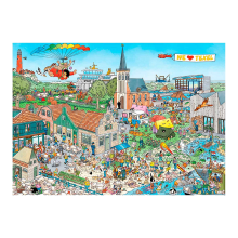 Jan Van Haasteren Eiland Retreat Puzzel   1000 stuks, Multikleur