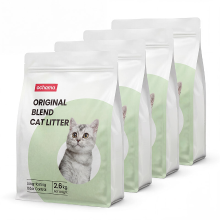 Ochama 4 in 1 Gemengde Kattenbakvulling, 2,6 kg x 4 verpakkingen, nieuwe/oude verpakking willekeurig verzonden, bentoniet  en tofumateriaal, geurabsorberend en stofarm