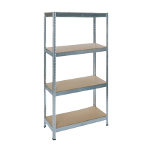 Practo zwaar opbergrek   150x75x30 cm   4 planken   175 kg draagvermogen per plank