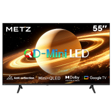 METZ 55 inch (140 cm) QD MiniLED 2026 55MNH7000Z, mat scherm ultra, 60 Hz, Dolby Vision en Atmos, HDMI 2,1, Google TV
