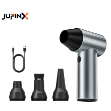 JUFINX X7 perslucht stofblazer   turboventilator 90000 RPM | 20 W snelladen, oplaadbare batterij, 3 instelbare snelheden, hogedruk luchtpistool voor autoreiniging, draadloze luchtblazer, toetsenbord reinigingstools, perfect voor autoreiniging, computers, 