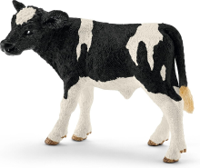 Schleich boerderij wereld speelfiguur zwart witte kalf   No. 13798