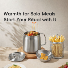 PURE COOK 304 Geborsteld Roestvrij Staal Oliefilterpan Multifunctionele Steelpan Oliestamper Waterkoker Frituurolie Saus Melk Ramen Keukengerei Huishoudelijk Geschikt Voor Open Vuur Elektrische Keramische Kookplaat 2,1 Quarts 2 Liter Enkel Stuk