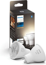 Philips Hue slimme LED lamp, Bluetooth, Wit, GU10, 4,2 W, 2 pack